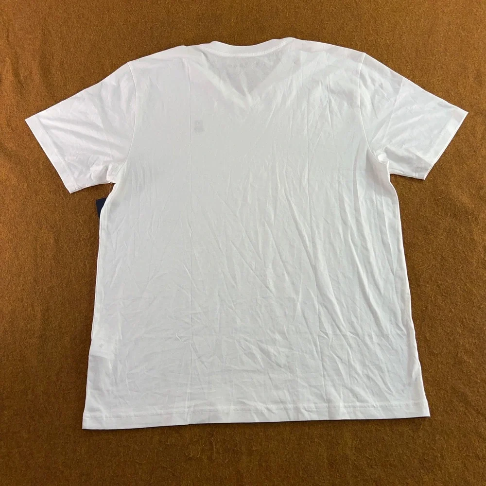 Psycho Bunny Mens 8-XXL White Classic V Neck Logo T-Shirt NWT